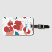 ワイルドフラワーワンダーランド |様式化された花のパターン ラゲッジタグ (正面横)