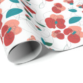 ワイルドフラワーワンダーランド |様式化された花のパターン ラッピングペーパー (ロールコーナー)