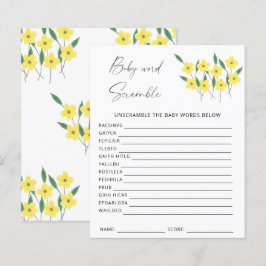 ワイルドフラワーワードスクランブルベビーシャワーゲーム