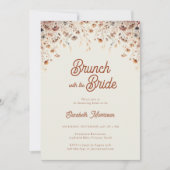 ワイルドフラワーヴィンテージテラコッタブライダルブランチシャワー 招待状 (正面)