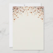 ワイルドフラワーヴィンテージテラコッタブライダルブランチシャワー 招待状 (裏面)