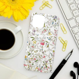 ワイルドフラワーヴィンテージパターンiPhone / iPadケース iPhone 12ケース