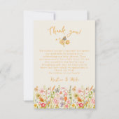 ワイルドフラワーヴィンテージ植物性ベビーシャワー サンキューカード (正面)