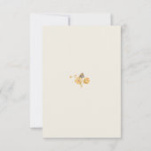 ワイルドフラワーヴィンテージ植物性ベビーシャワー サンキューカード (裏面)