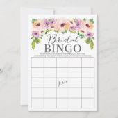 ワイルドフラワー両面ブライダルシャワーゲーム 招待状 (正面)