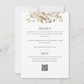 ワイルドフラワー両面結婚QR 招待状 (裏面)
