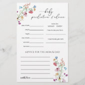 ワイルドフラワー予測ゲーム チラシ (正面)