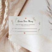 ワイルドフラワー予算ブライダルシャワー数を推測 エンクロージャーカード