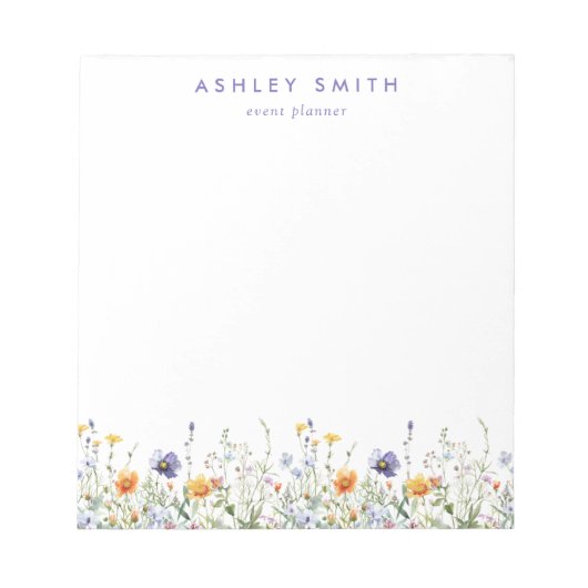 ワイルドフラワー事業 ノートパッド (正面)