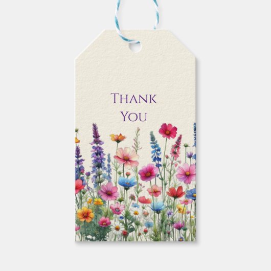 ワイルドフラワー交響曲結婚の –  ギフトタグ (正面)