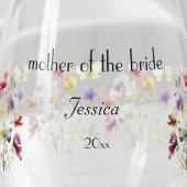 ワイルドフラワー交響曲鮮やか：水彩画 ステムなしワイングラス