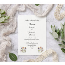 ワイルドフラワー交響曲鮮やか：水彩画