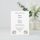 ワイルドフラワー交響曲鮮やか：水彩画 ポストカード (スタンド正面)