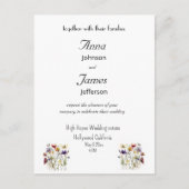 ワイルドフラワー交響曲鮮やか：水彩画 ポストカード (正面)