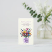 ワイルドフラワー交響楽団 – クリームビジネスカード 名刺 (スタンド正面)