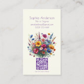 ワイルドフラワー交響楽団 – クリームビジネスカード 名刺 (正面)