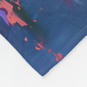 ワイルドフラワー付きカラフルボート フリースブランケット (角)