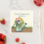 ワイルドフラワー付き水缶 スタンダードカクテルナプキン (インサイチュ)