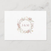 ワイルドフラワー伝統的ズホワイトウェディングRSVP エンクロージャーカード (裏面)