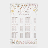 ワイルドフラワー価格表 アクリルサイン (正面)