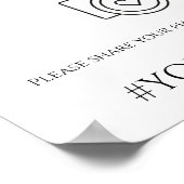 ワイルドフラワー共有ラブハッシュタグサイン ポスター (角)