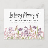 ワイルドフラワー共有追悼出席カード ポストカード (裏面)