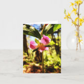 ワイルドフラワー写真の折り畳みグリーティングカード カード (黄色い花)