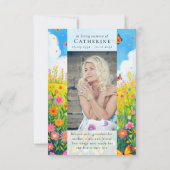 ワイルドフラワー写真悔やみや弔慰葬儀記念館 サンキューカード (裏面)