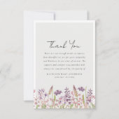 ワイルドフラワー写真悔やみや弔慰葬儀 サンキューカード (正面)