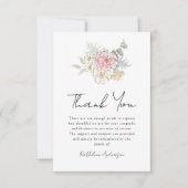 ワイルドフラワー写真悔やみや弔慰葬儀 サンキューカード (正面)