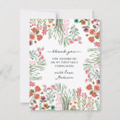 ワイルドフラワー初の聖餐式 サンキューカード (正面)