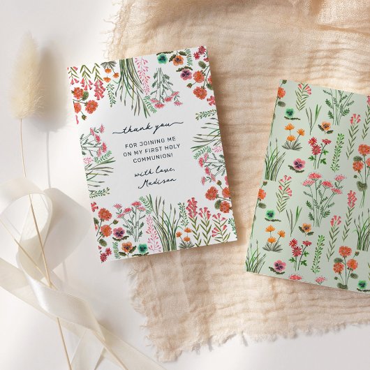 ワイルドフラワー初の聖餐式 サンキューカード