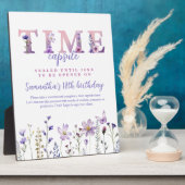 ワイルドフラワー初誕生日タイムカプセル標識 フォトプラーク (側面)