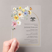 ワイルドフラワー医療看護学校卒業パーティー写真 アクリル招待状 (インサイチュ (ポータブル))