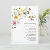 ワイルドフラワー医療看護学校卒業パーティー写真 招待状 (スタンド正面)