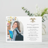 ワイルドフラワー医療看護学校卒業パーティー写真 招待状 (スタンド正面)