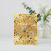 ワイルドフラワー千代紙 ポストカード (スタンド正面)