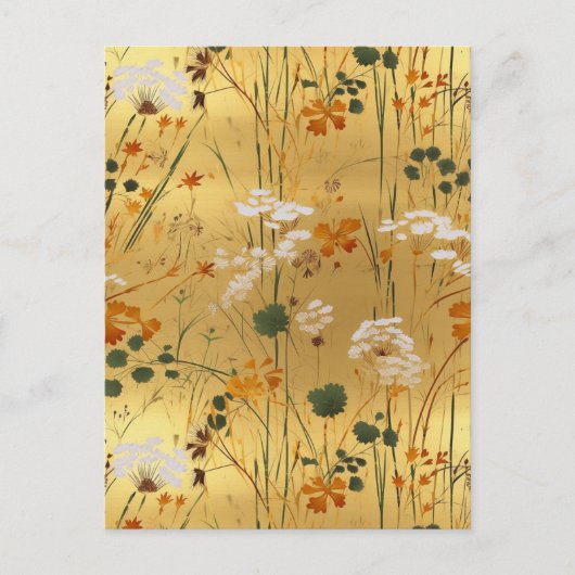 ワイルドフラワー千代紙 ポストカード (正面)
