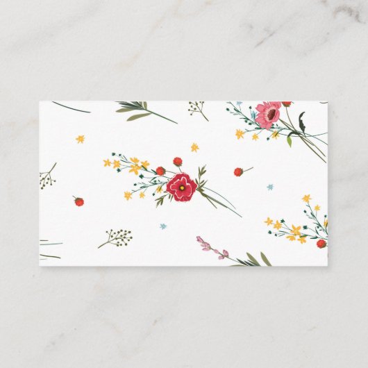 ワイルドフラワー卒業の今後のプラン挿入カード 名刺 (裏面)
