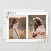 ワイルドフラワー卒業サンキューカード3 Photos Boho サンキューカード (裏面)