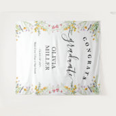 ワイルドフラワー卒業バックドランドデコル タペストリー (正面(横))