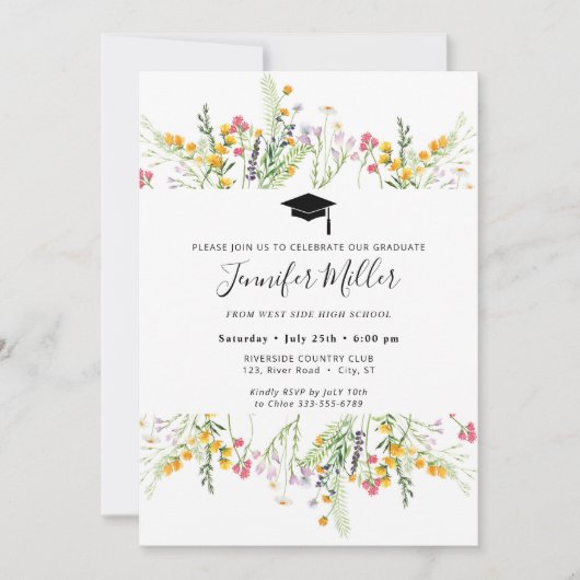 ワイルドフラワー卒業パーティーの写真 シーズンカード (正面)