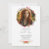 ワイルドフラワー卒業パーティーの写真 招待状 (正面)