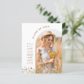 ワイルドフラワー卒業パーティーアーチフォト招待状 (スタンド正面)