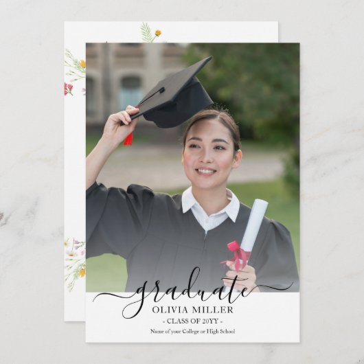 ワイルドフラワー卒業パーティー写真発表 シーズンカード (正面/裏面)