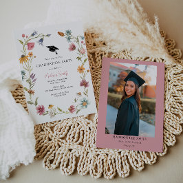 ワイルドフラワー卒業パーティー招待状と写真 招待状