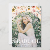 ワイルドフラワー卒業パーティー招待状 招待状 (裏面)