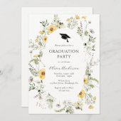 ワイルドフラワー卒業パーティー招待状 招待状 (正面/裏面)