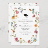 ワイルドフラワー卒業パーティー招待状 招待状 (正面/裏面)
