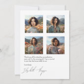 ワイルドフラワー卒業写真コラージュ サンキューカード (裏面)